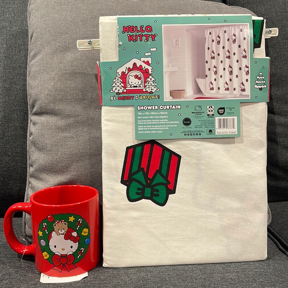 Hello Kitty Shower Curtain Bundle